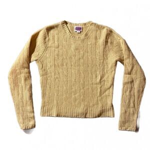 LEGGIADRO CABLE KNIT SWEATER 100% CASHMERE WOMENS SIZE MEDIUM